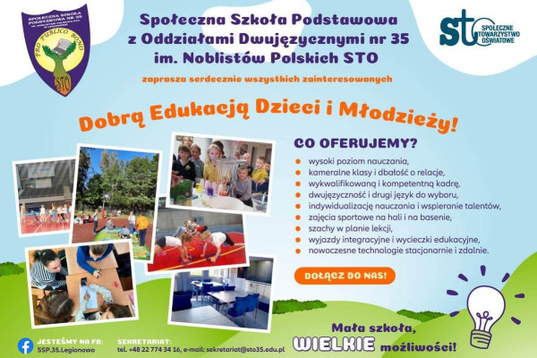 Dzień otwarty w SSP 35 STO - 9 lutego - godz. 18