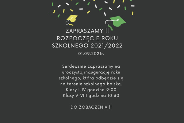 Rozpoczęcie roku szkolnego 2021/2022