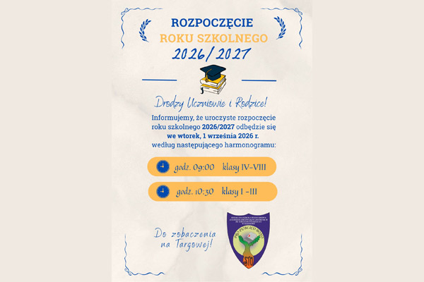 Rozpoczęcie roku szkolnego 2026/2027